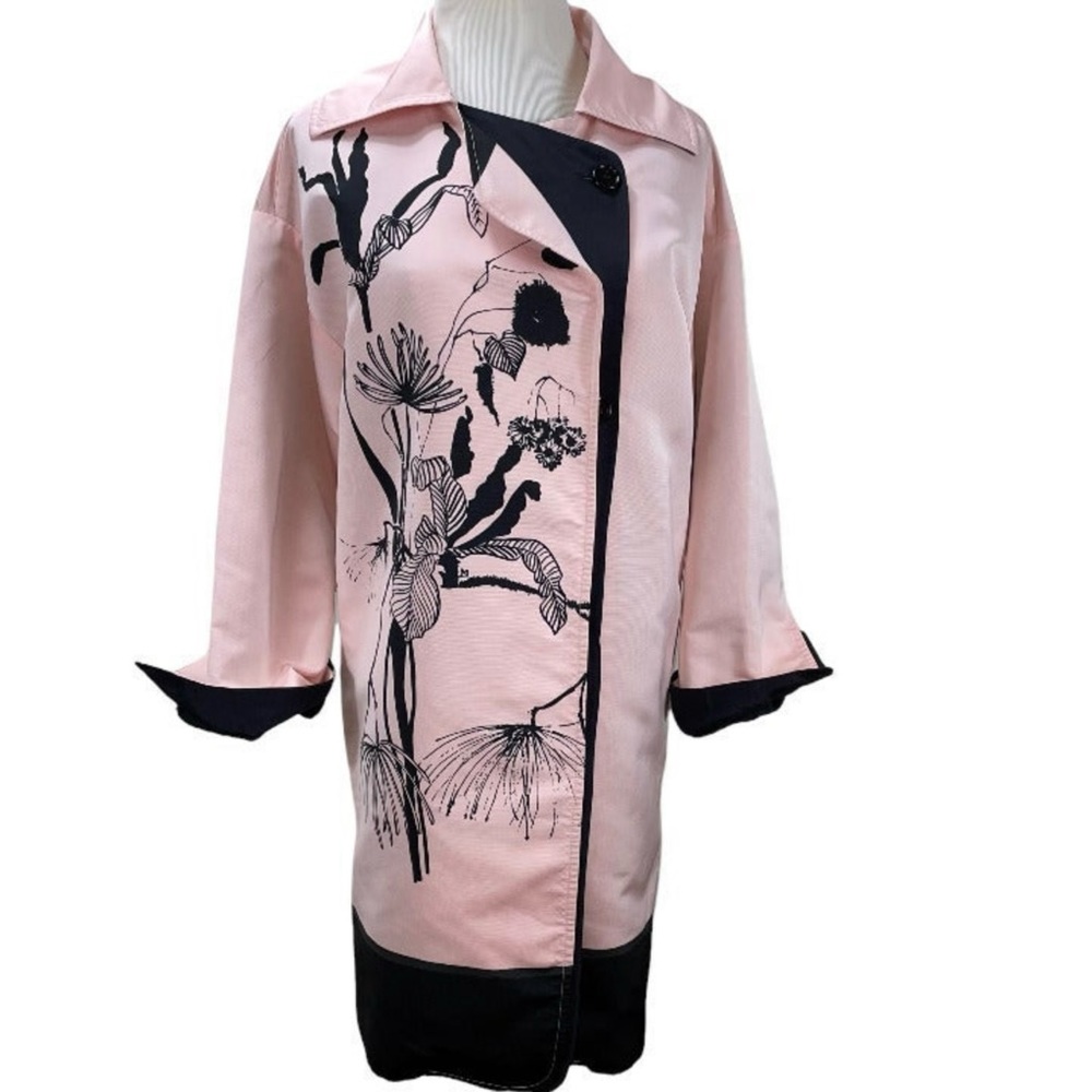 Missoni Silky Long Jacket Lightweight Coat It42 Blazer Floral Long Trench Duster